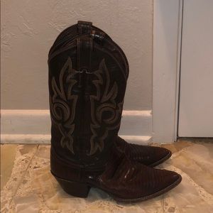 Genuine lizard Justin boots